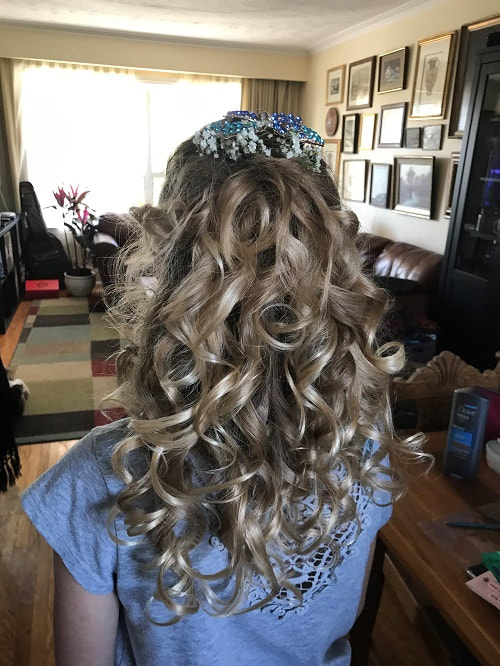 curls hairstyle for wedding by mobile hairstylist toronto